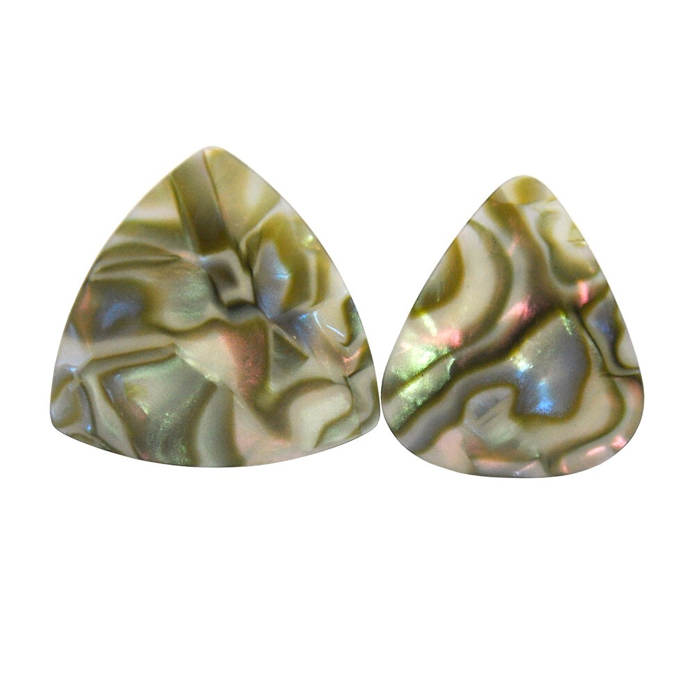 100 pcs/lot Medium 0.71mm Celluloid Guitar Picks Plectrums Abalone 2 Shapes