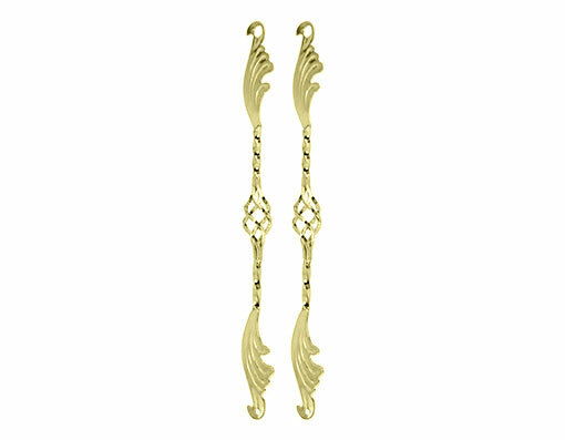 NEW! 20 CAGE WING TWISTED SPRING FORK BARS GOLD.