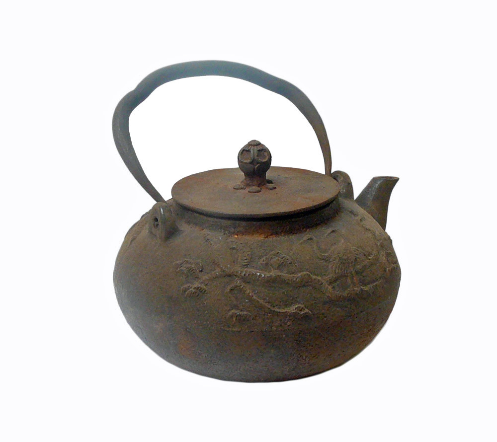 Chinese Rustic Iron Teapot Shape Display Decor cs562