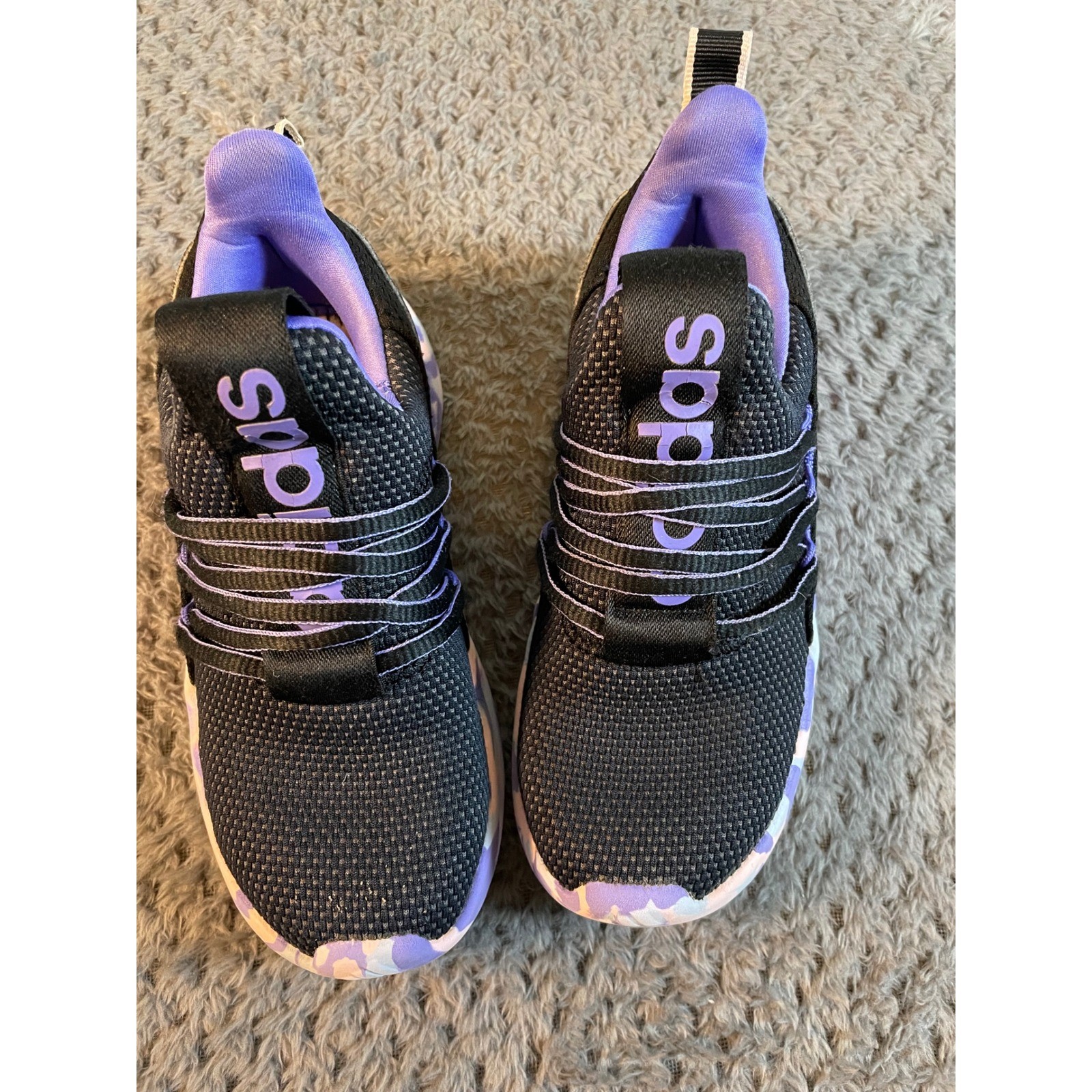 Adidas Lite Racer Adapt 7.0 Sneaker Multi Color Girls Sz 13 NEEDS INSOLES