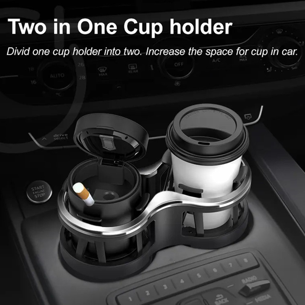 2x Car Cup Water Bottle Holder Insert Adapter Extender Expandable Removable Base