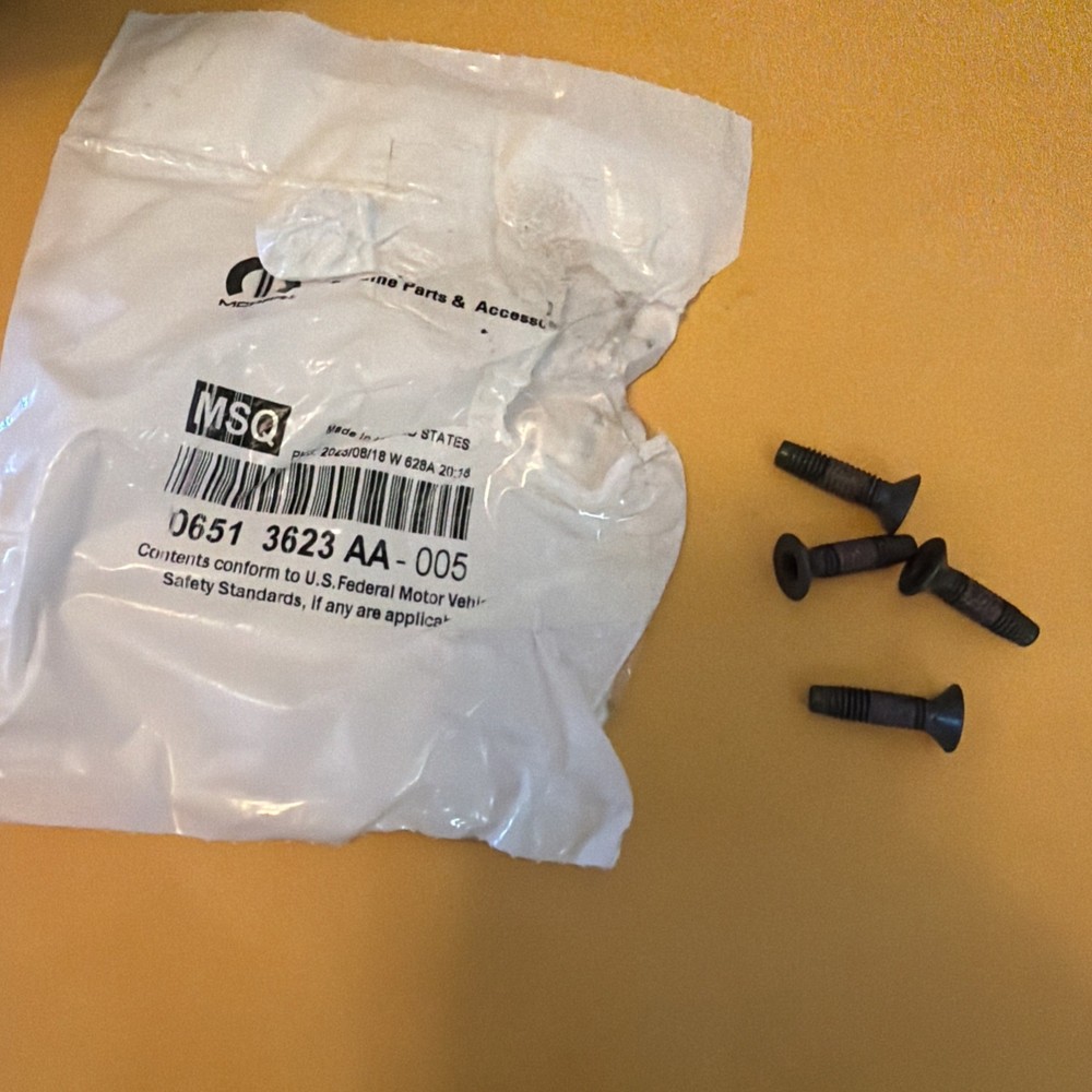 x4 Genuine Mopar Hex Flange Head Bolt 06513623AA Open Package