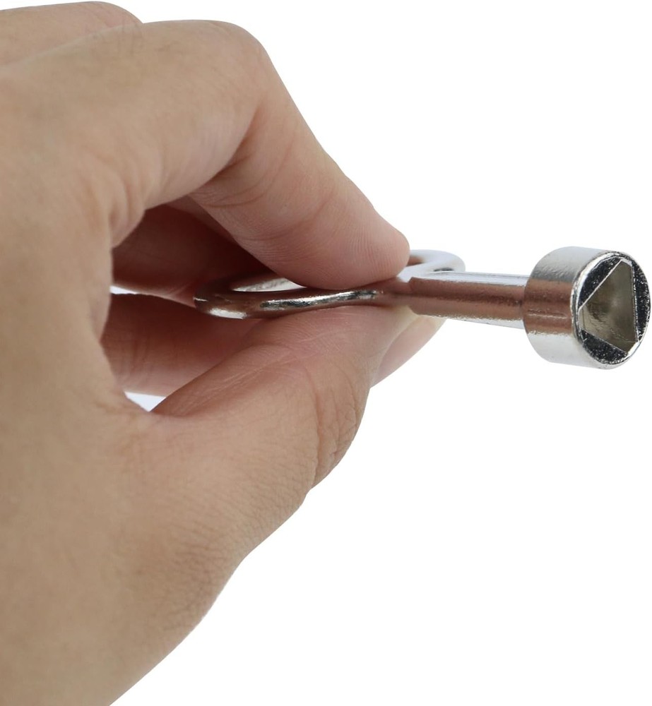 T Tulead Triangular Socket Key Triangle Cabinet Triangle,2"×1.5", Silver