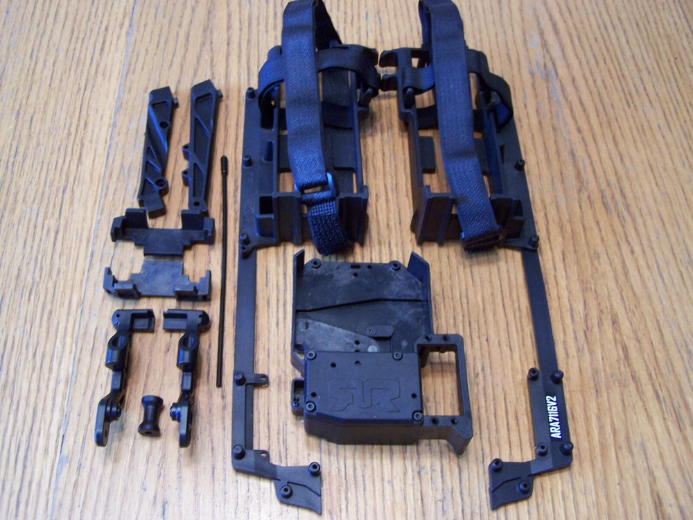 Arrma V2 Limitless Battery Box Straps Side Skirt Set Electronics Module Braces