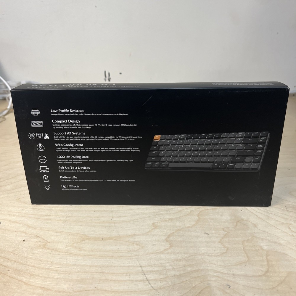 Keychron K3, Version 3,Brown Switch, Wireless Bluetooth/Wired