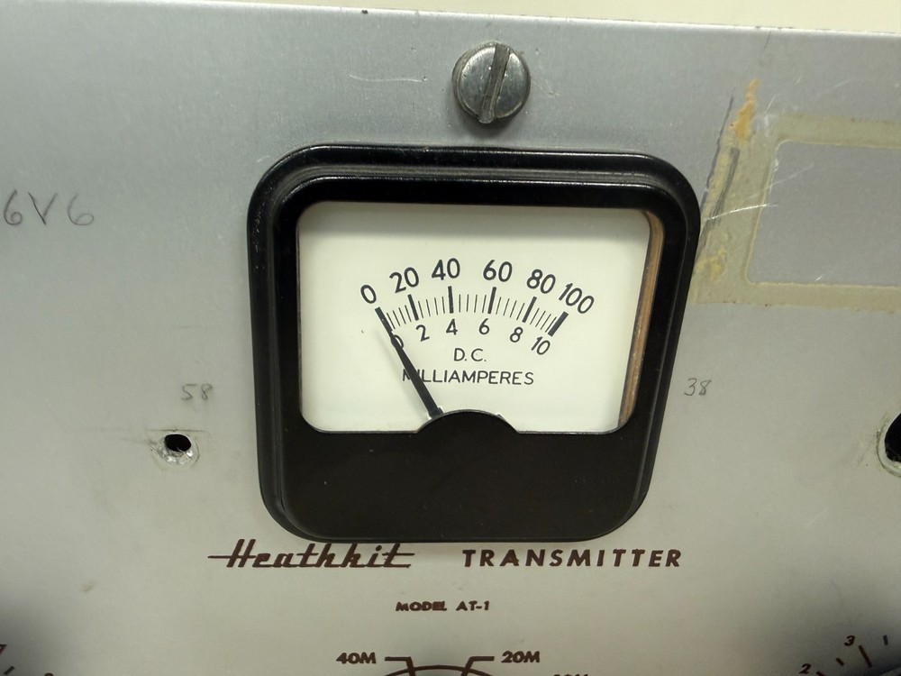 Vintage Heathkit Ameteur Transmitter At-1 and Manual