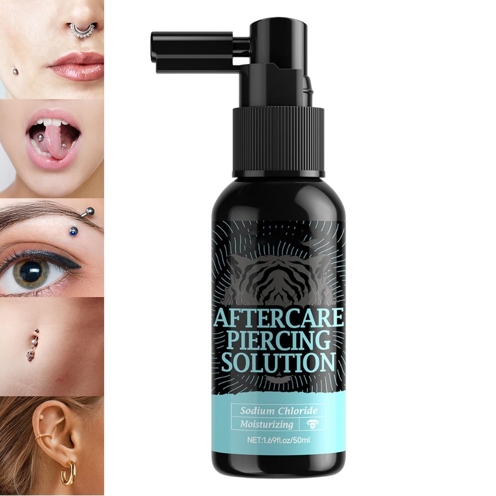 50ml Piercing Cleaning Solution - Saline Solution Piercing Aftercare For Ear Pie