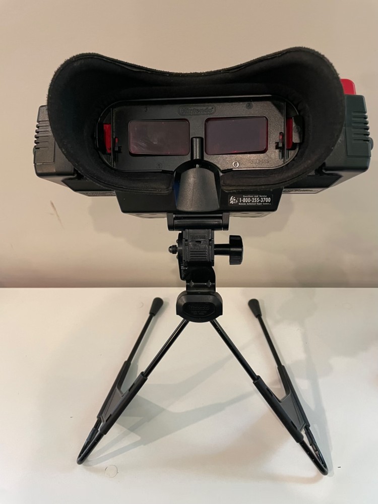 Nintendo Virtual Boy System (SOLDER FIXED), Blockbuster Case, Mario Tennis