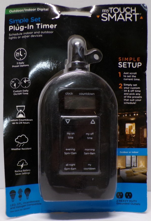 myTouch Smart Outdoor/Indoor Simple Set Plug-In Digital Timer
