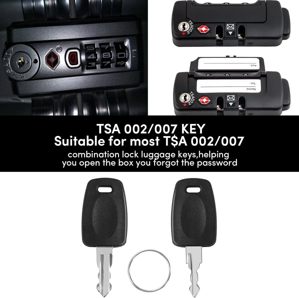 TSA Approved Key Set for Luggage: Emergency Unlocking Solution - Light & Durable
