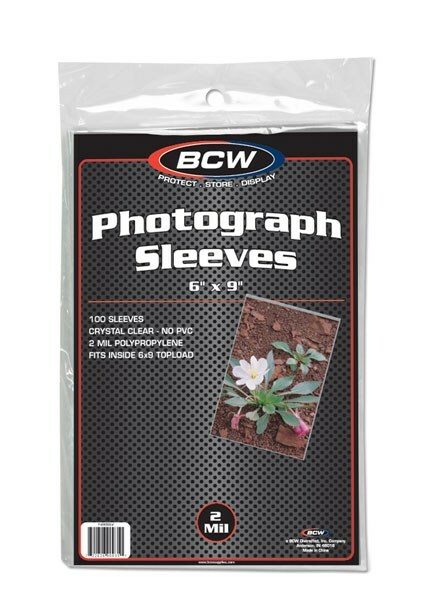 Pack of 100 BCW 6x9 Photo 2 mil Soft Poly Sleeves protectors 6 x 9 sheets covers