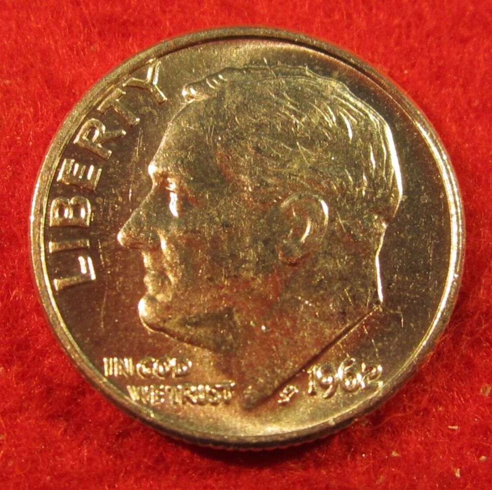 1962 P Roosevelt Dime - 90% Silver - BU - Uncirculated