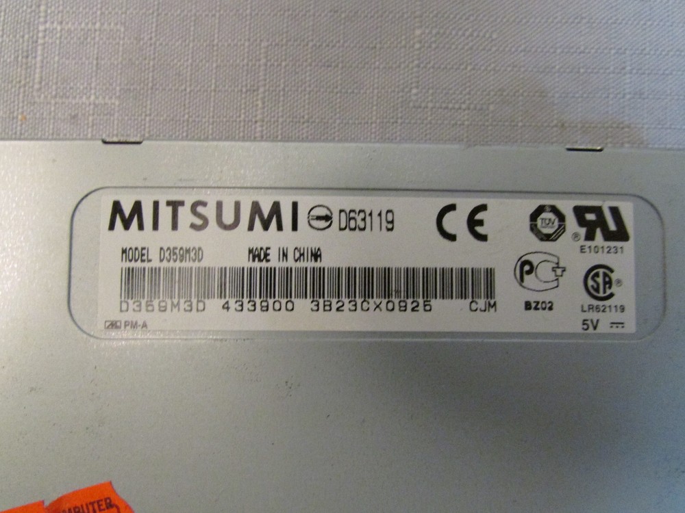 Mitsumi 3.5" Floppy Disk Drive D359M3D Black Bezel