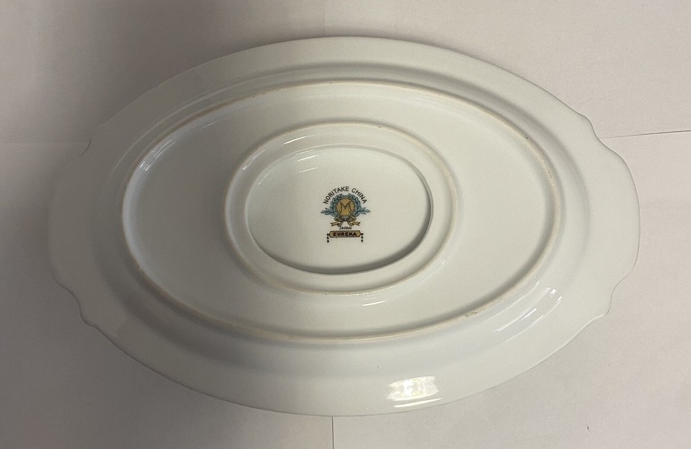 Noritake China Gravy Boat With Under Tray Eureka Pattern Japan Morimura Mark
