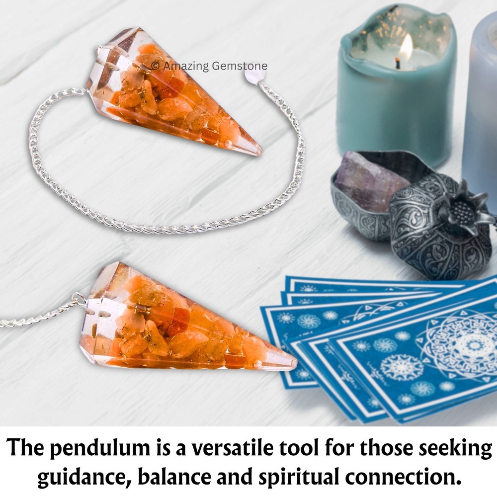 Red Aventurine Orgone Crystal Pendulums