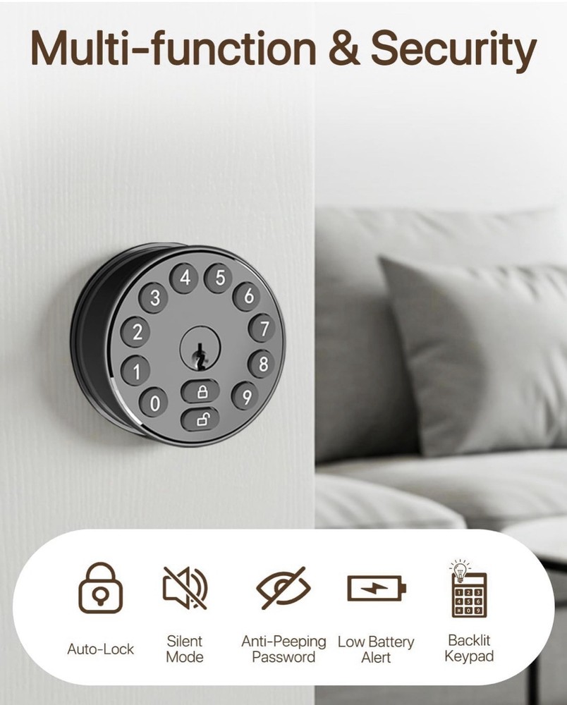 Keyless Electronic Deadbolt Door Lock (YL-68-MINI style)