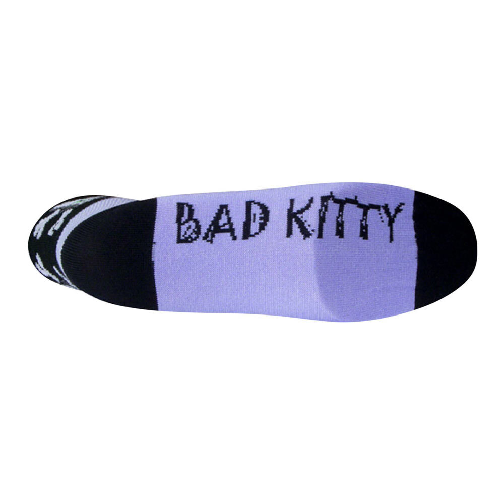 SockGuy Bad Kitty 2" Classic Socks Small/Medium Purple