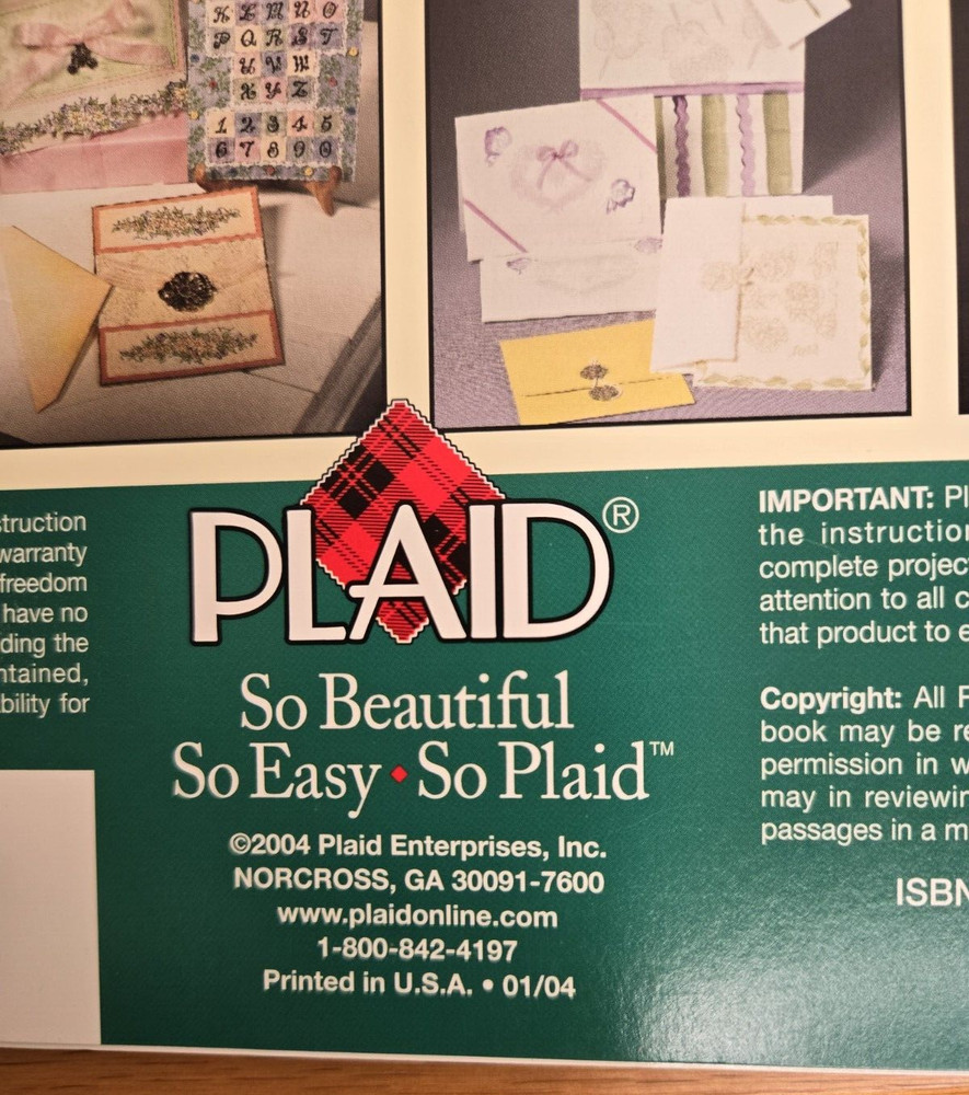 Donna Dewberry rubber stamping patterns instructions PLAID 9730