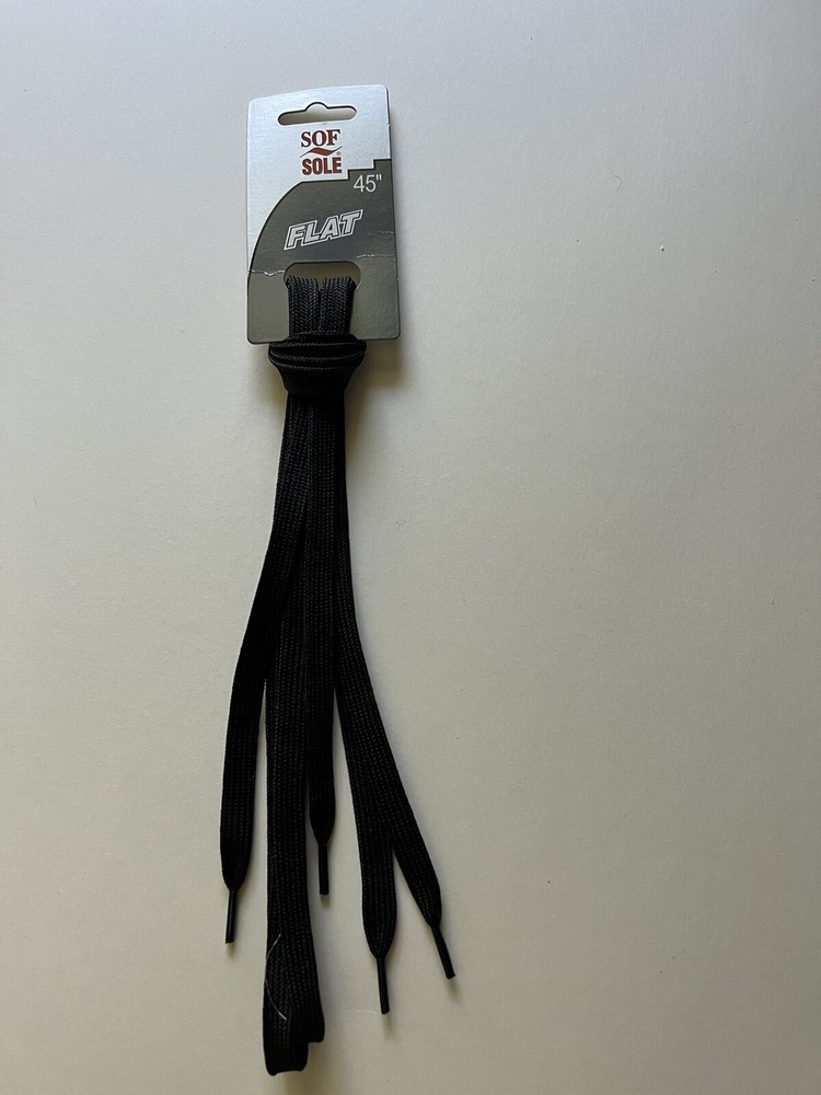 Sof Sole 45" Athletic Flat Shoe Laces in Color Black NWT