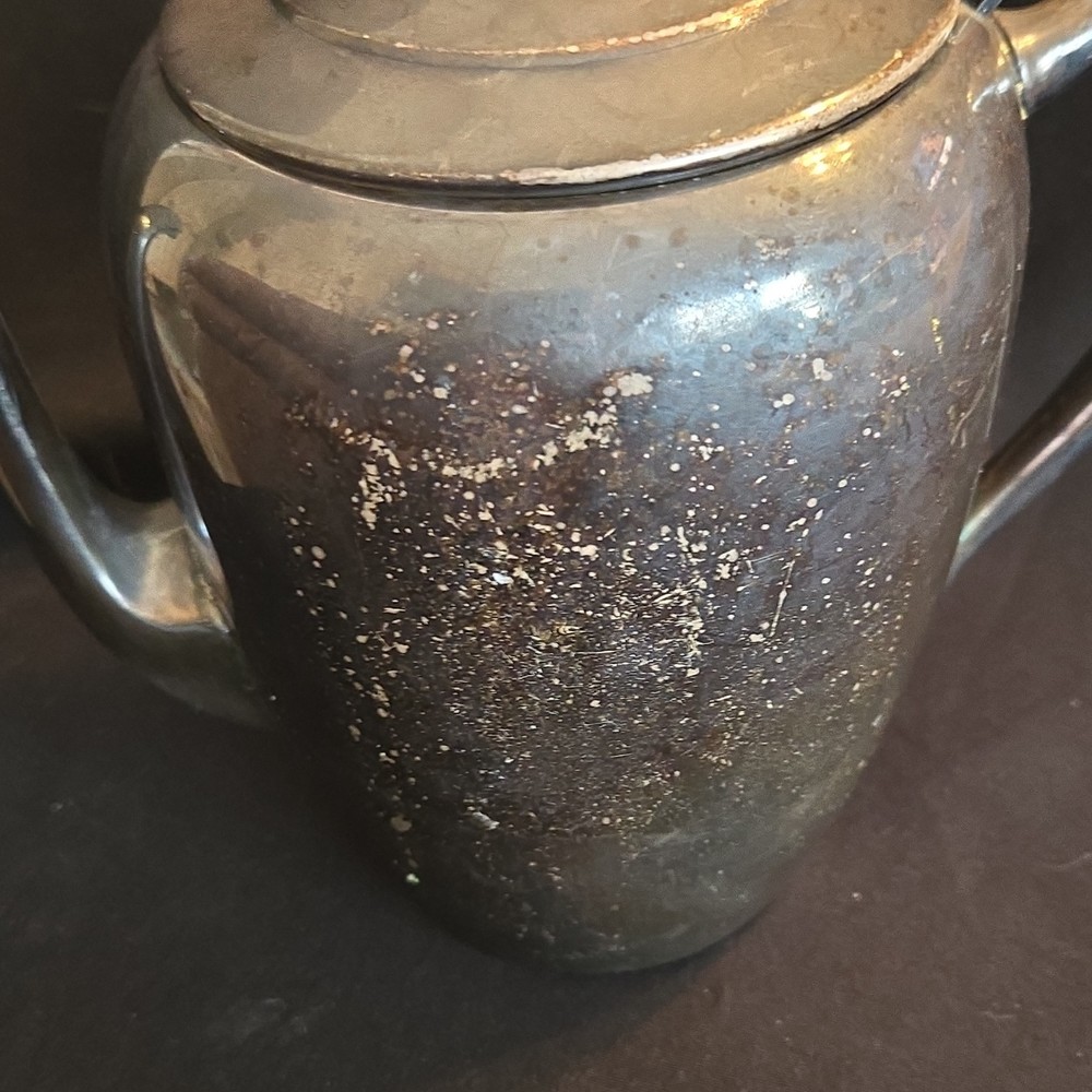 Crown Silver Co Silverplate Teapot Post-1940 Antique Silver-Plated