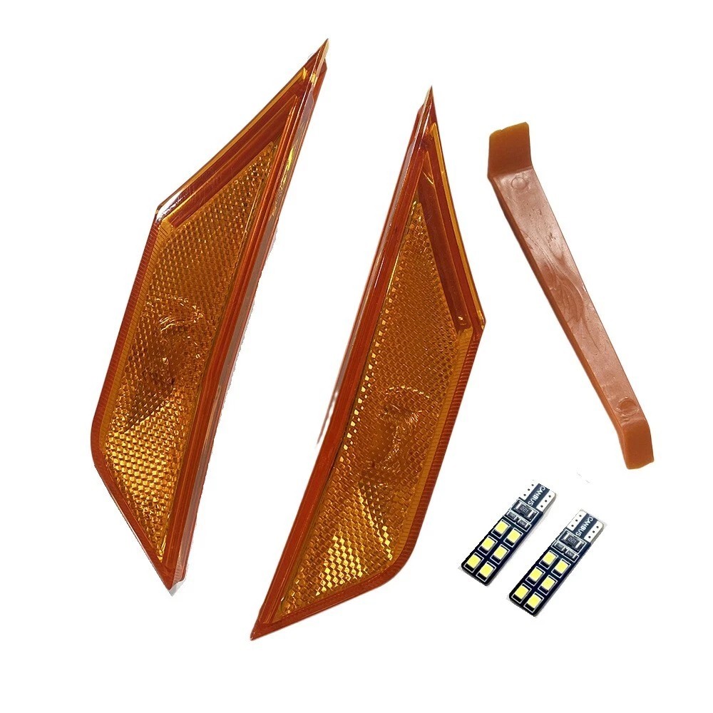 Front Side Marker Lamp Set For 2016-2021 Honda Civic LF & RF Reflector With Bulb