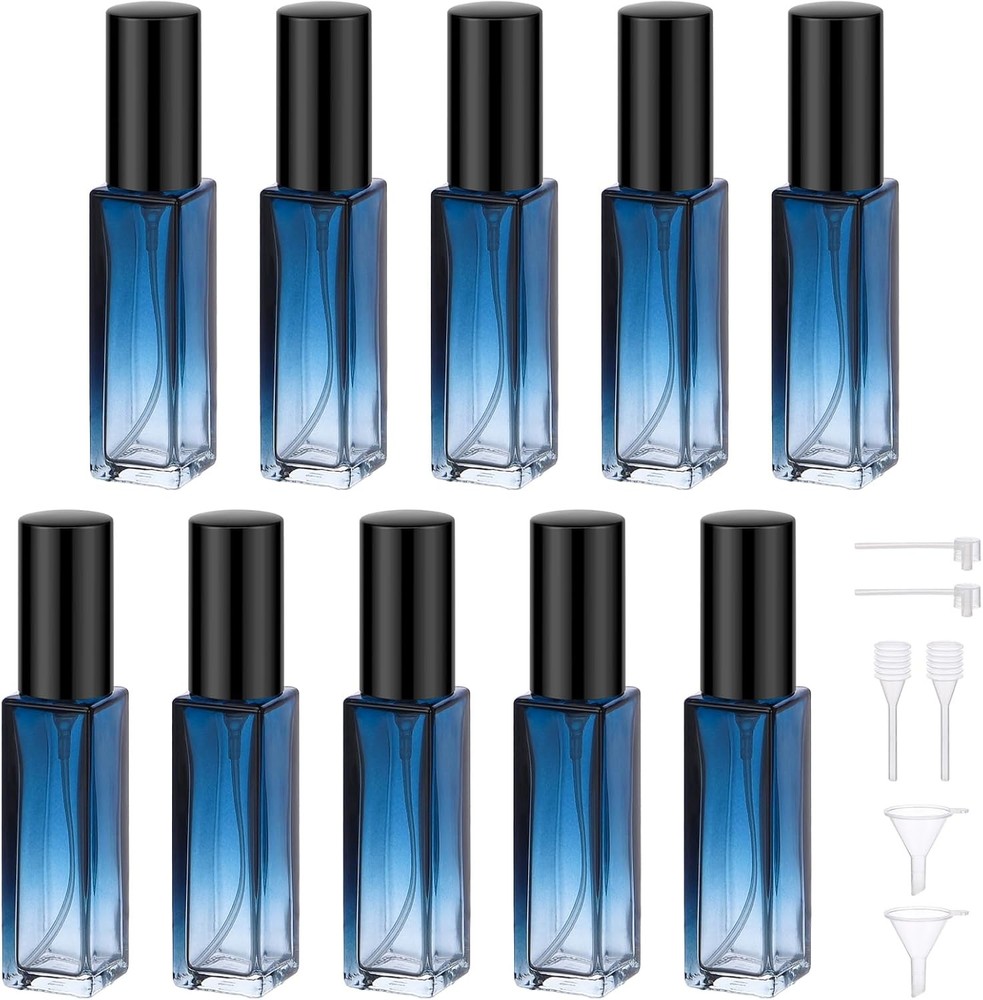 10 Packs Refillable Perfume Bottle 10ML Portable Travel Atomizer Set Empty Mini
