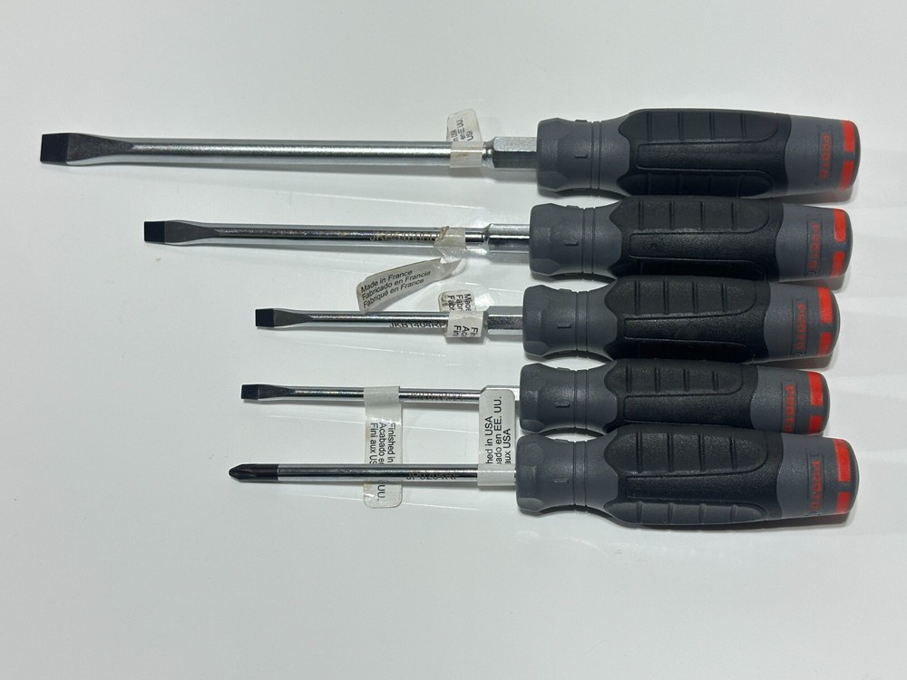 NEW Proto Tools 5pc Phillips & Flat Slotted Screwdriver Set w/ Comfort Handle