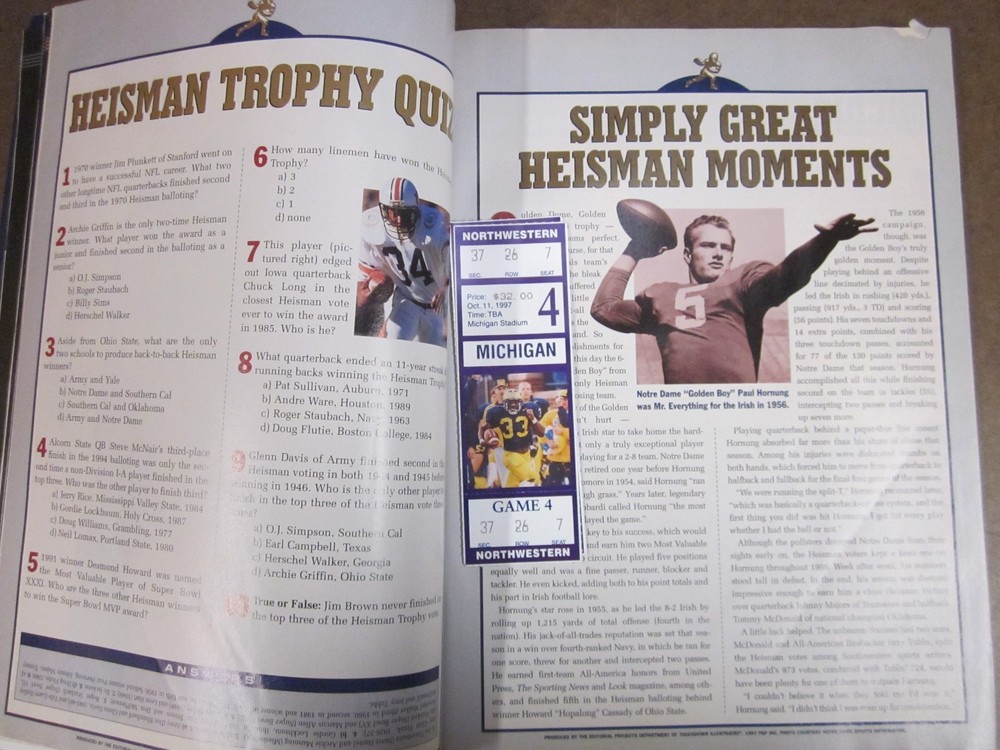 Michigan vs Northwestern Game Day Program - Lloyd Carr - 1997