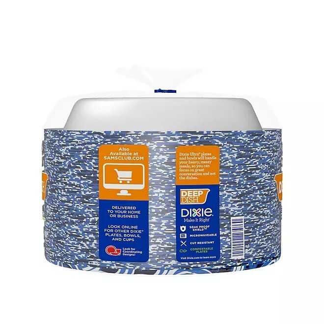 Dixie Ultra Extra Deep Dish Paper Plates 28 oz., 120 ct.