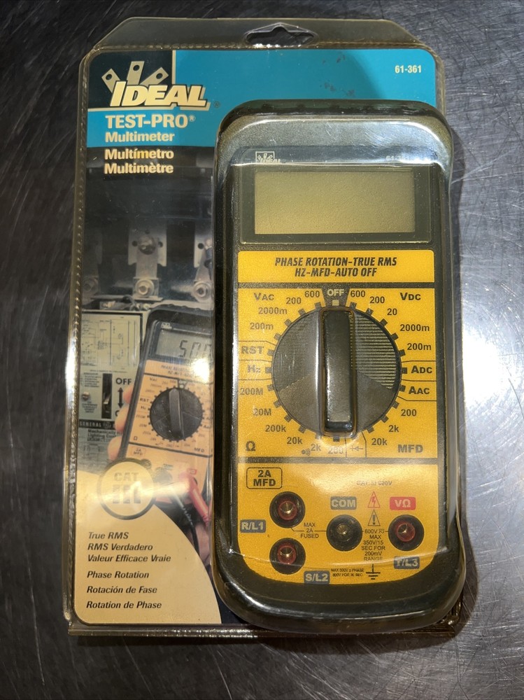 Nos Surplus IDEAL Test-Pro 361 Multimeter 3 Phase Rotation True RMS Capacitance
