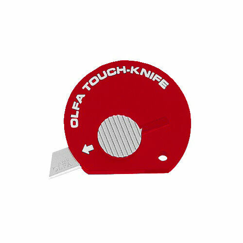 TK-4R Olfa Multi-Purpose Touch Knife, Retractable Blade, Red, Pack of 3