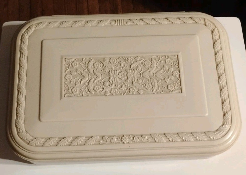 Marshall White Bakelite Silverware Chest Vintage