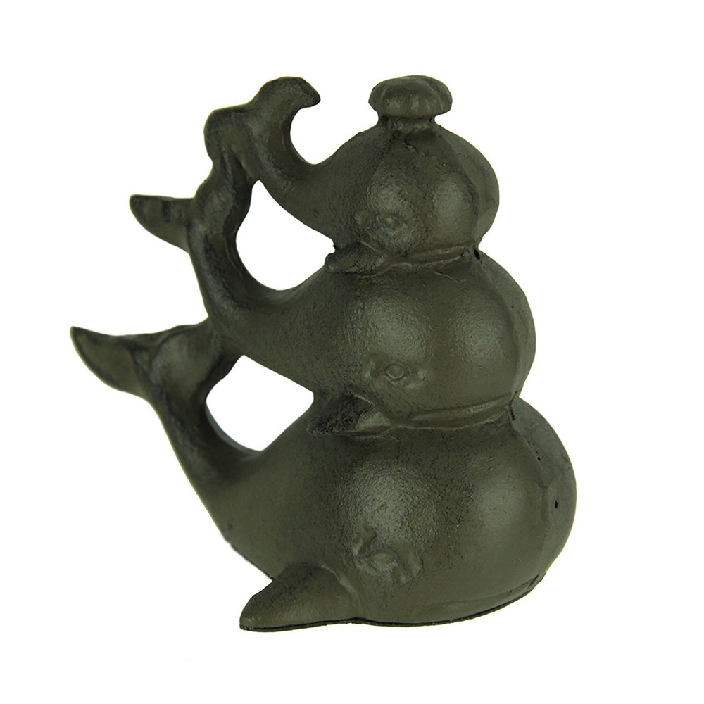 Upper Deck Cast Iron Stack O' Whales Paperweight One Size, Brown