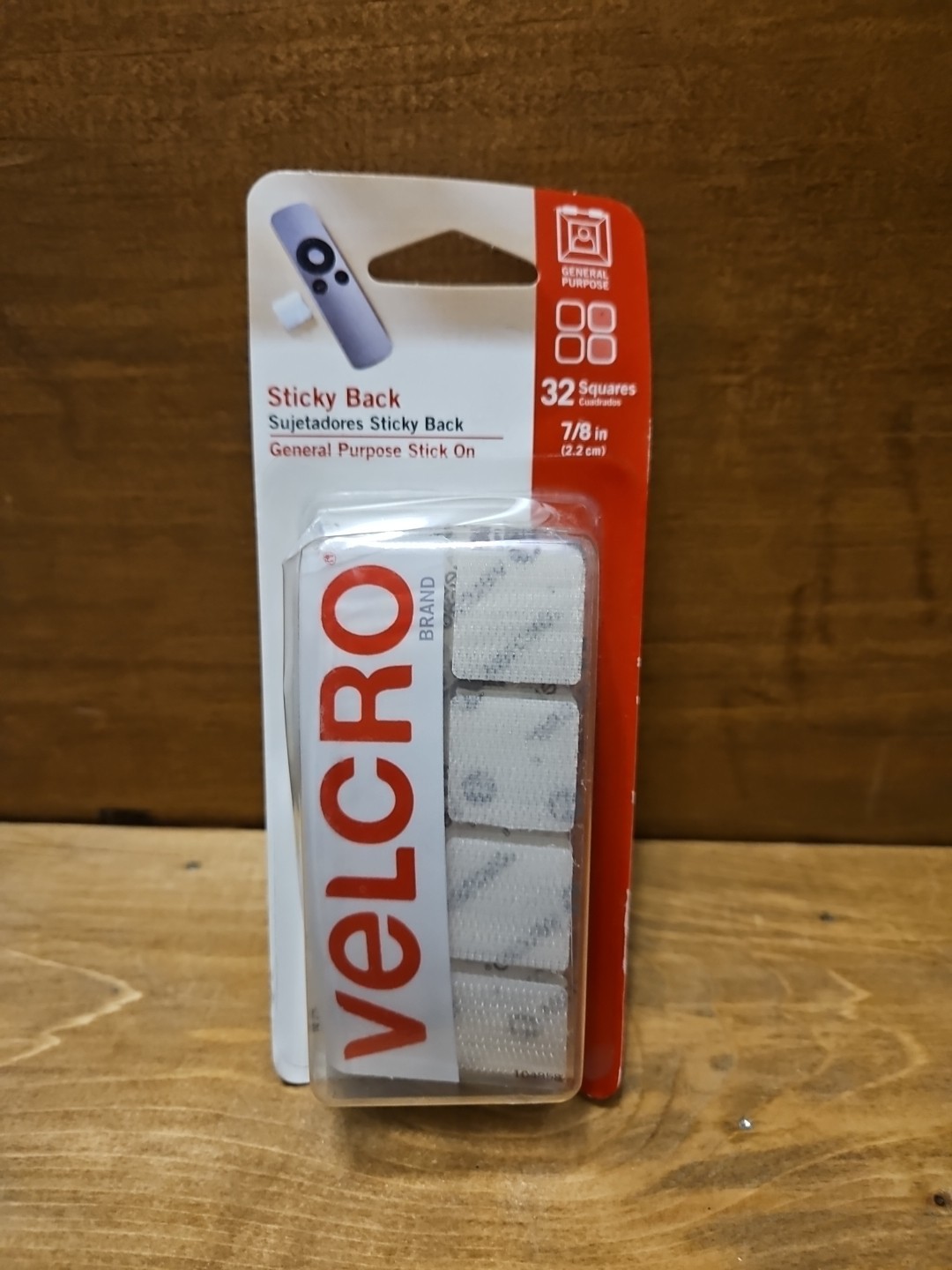 VELCRO(R) Brand STICKY BACK Squares 7/8" 32 Pack White - New Sealed - N1