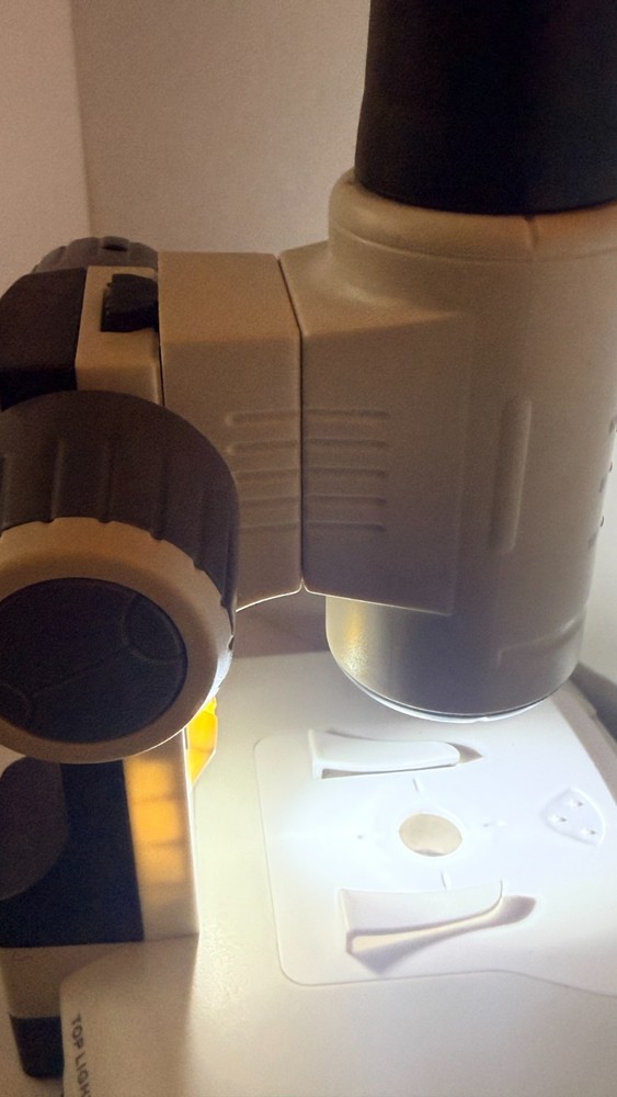 Motic LM-100 Microscope Kit WORKING w Case Sample Slides Tools Student Lab Set