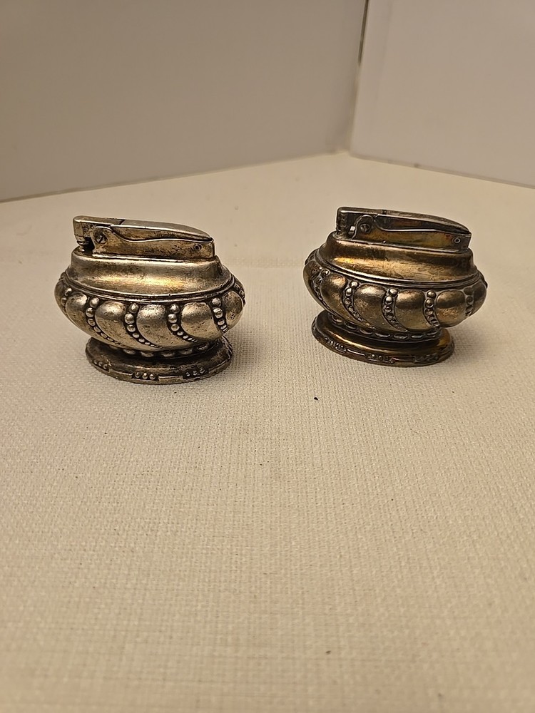 Vintage Ronson Crown Table Lighter Silverplate Art Deco