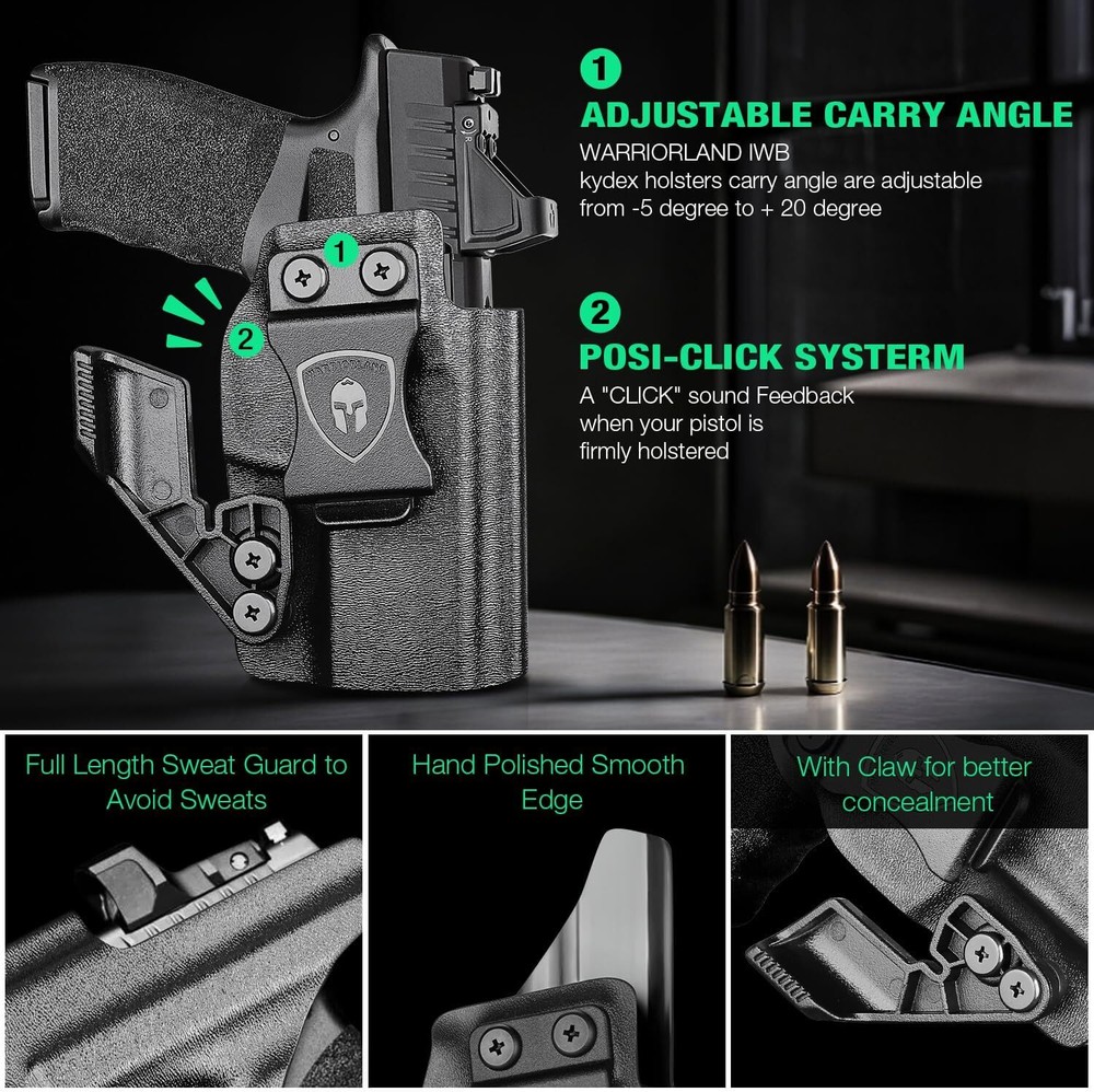 IWB Kydex Holster Optic Cut & Claw Compatible with Springfield Hellcat Pro, RH