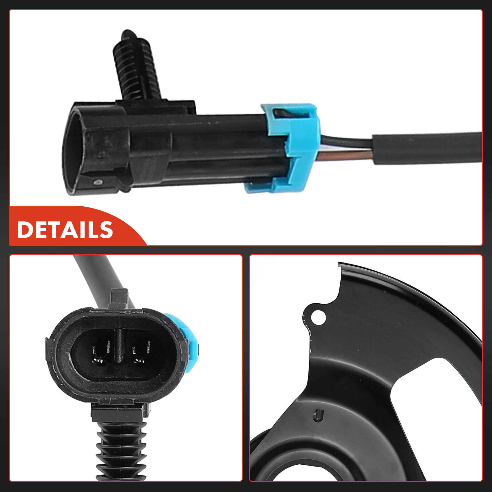 2x Front Left & Right ABS Wheel Speed Sensor for Chevrolet C1500 C2500 C3500 GMC