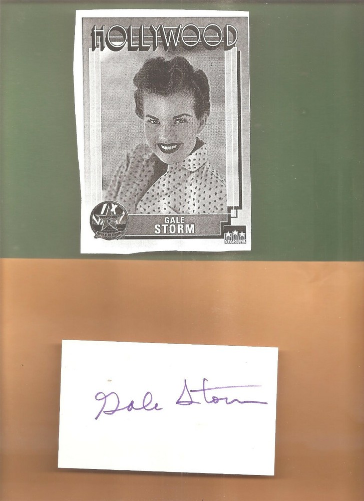 GALE STORM SIGNED/AUTOGRAPHED 3 X 5 INDEX CARD