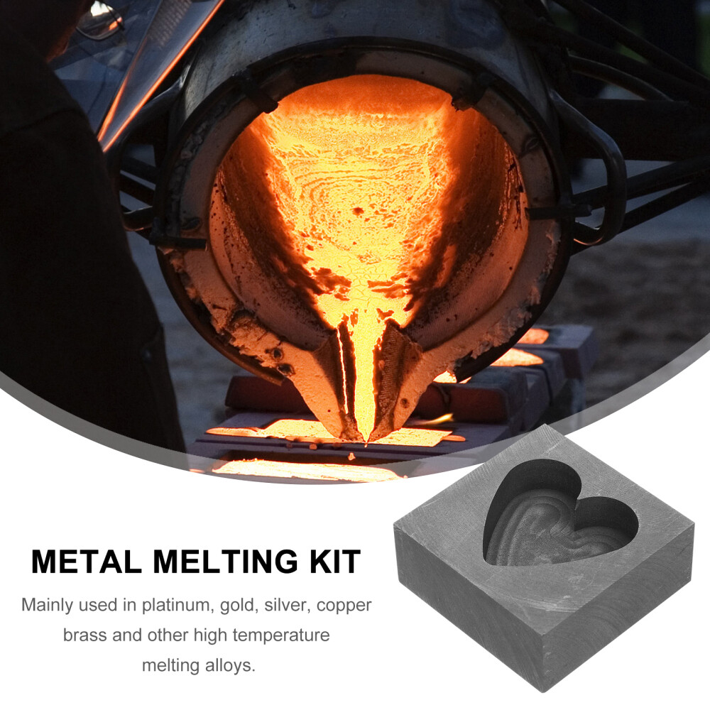 Heart Shaped Graphite Mold Model Tools Ingot Molds for Casting Metal