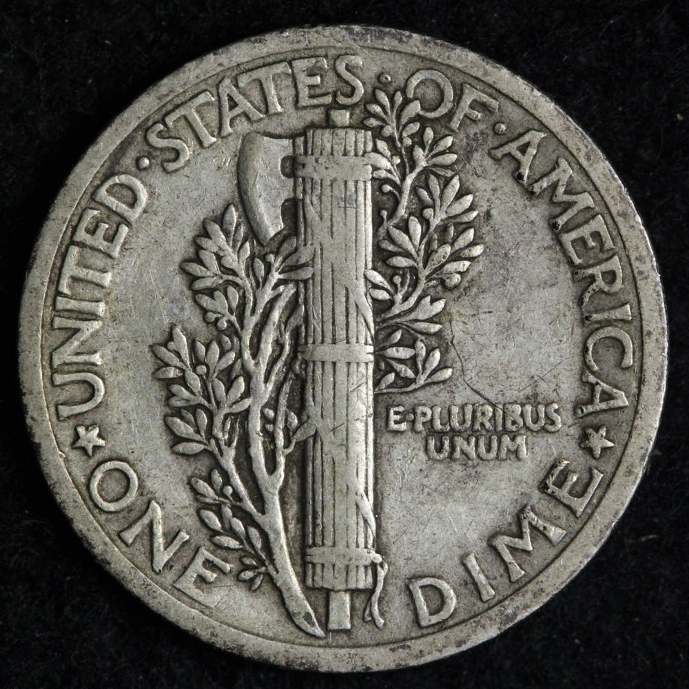 1923 Mercury Silver Dime XF E245 RM