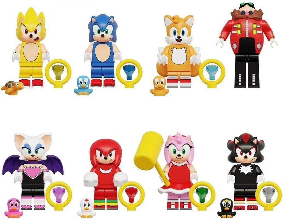 MOC Sonic The Hedgehog! Sonic, Shadow -  Custom Minifig - BUNDLE AND SAVE!