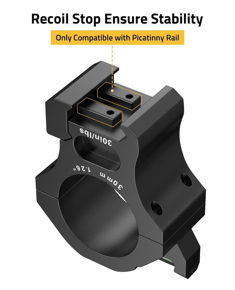 CVLIFE 30mm Scope Rings - Precision High Profile Scope Mount with Level Bubble f