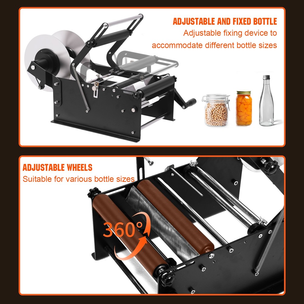 Adjustable Label Printer Packing Machine with Handle for Cans and Bottles