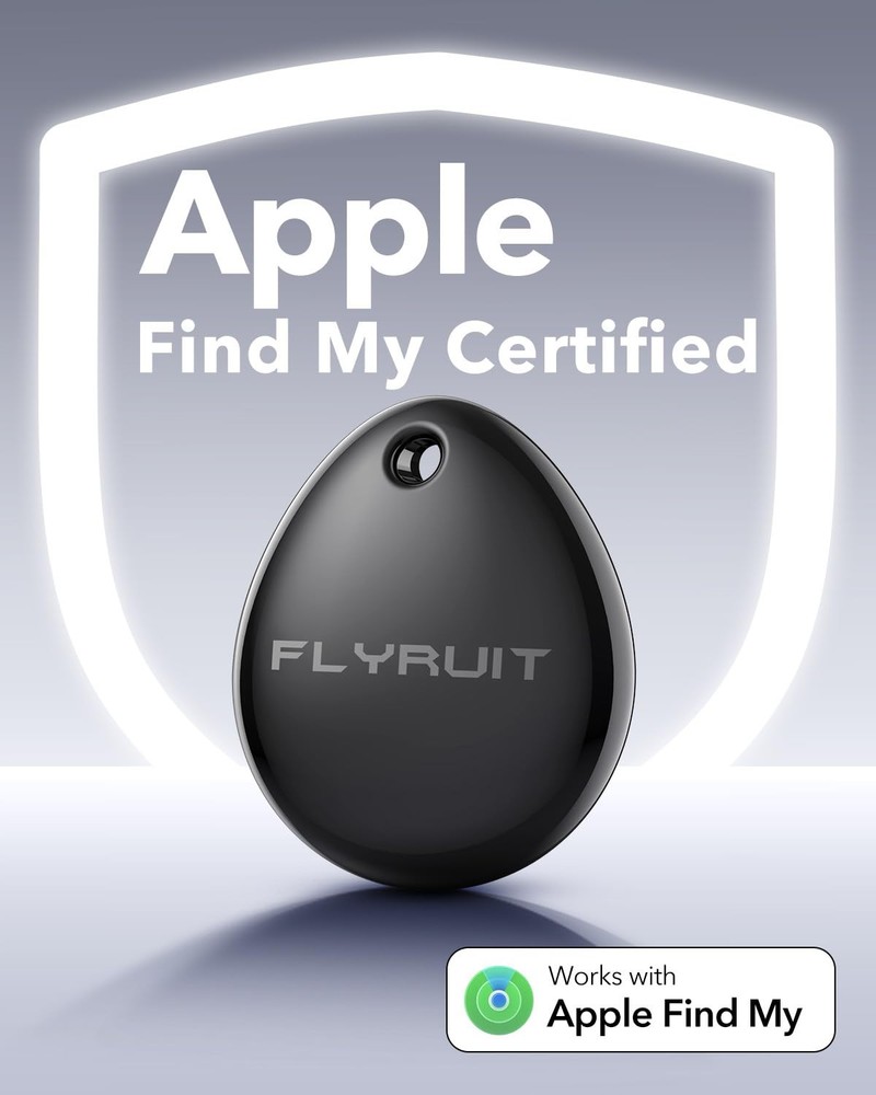 Flyruit Ftag02w 4-Pack Bluetooth Tracker Apple Find My Mfi Certified