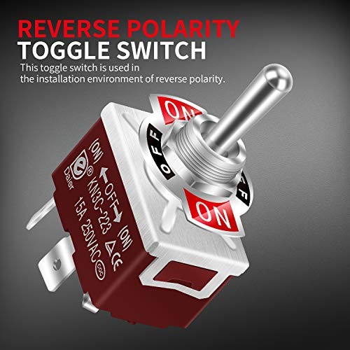 Waterproof Reverse Polarity Switch 12V Toggle Switch 30A DC Motor Momentary