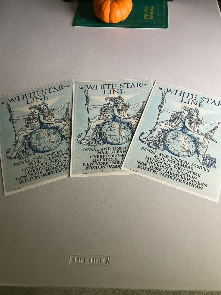 WHITE STAR LINE UNIQUE LOGO ADVERTISEMENT REPRINT