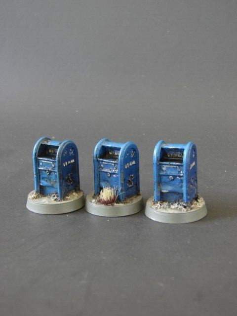 32mm Pro Painted Post Office Boxes Post Apocalyptic Scatter Terrain Fallout