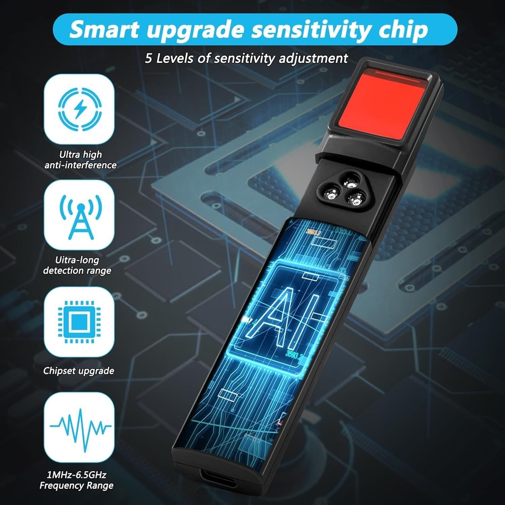 Bug Detector & Listening Device Finder - Wireless, Compact Design