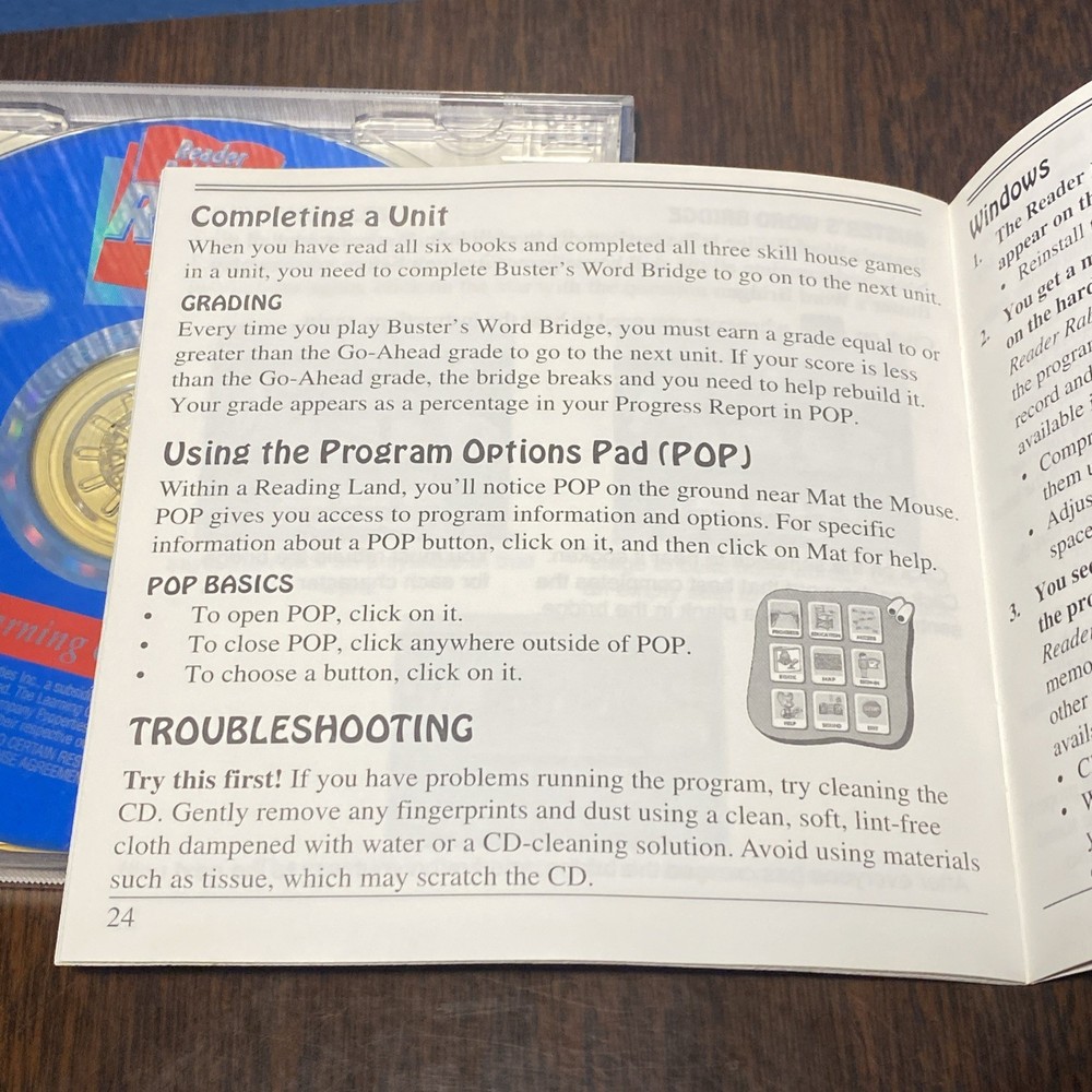 Reader Rabbit Reading Ages 6-9 PC MAC CD Rom 90s Educational Video Game VGC Copy
